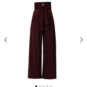 Elegant Burgundy‎ Wide-Leg Pants